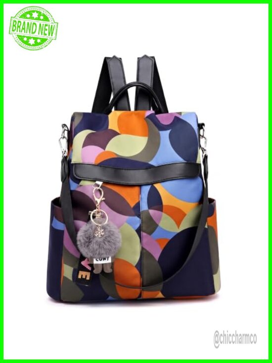 Women\'s Anti-Theft Water-Resistant Oxford Fabric Fashion Backpack Purse 3-in-1 main image 5